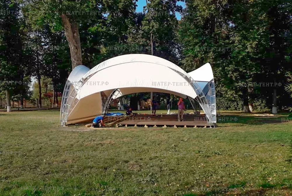 Арочный шатер 64 кв метров